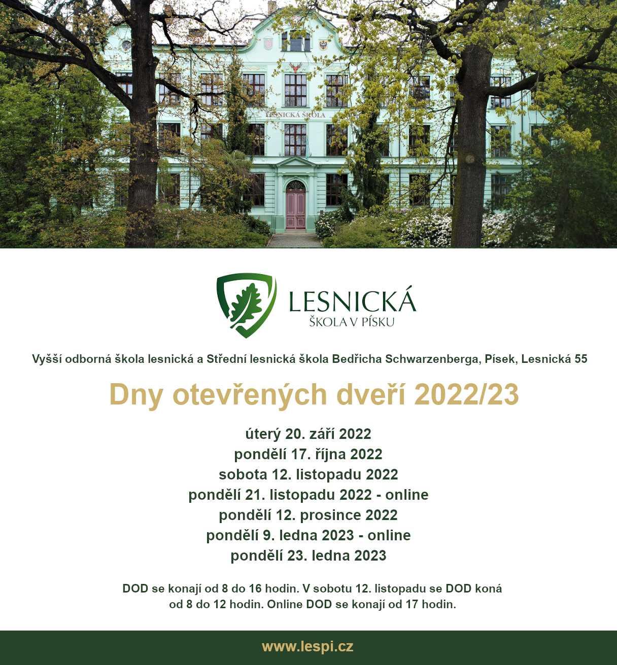 Dny otevřených dveří 2022/2023